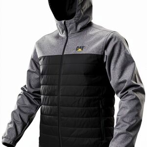 CAT Caterpillar Hooded Hybrid Insulated Jacket Dri Duck BLH XL New w/ Tags